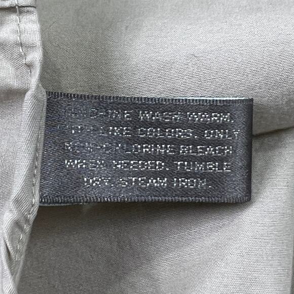 Geoffrey Beene Peached Cotton Button Up Dress Career Shirt Large 16.5 32/33 Beig - Picture 10 of 16